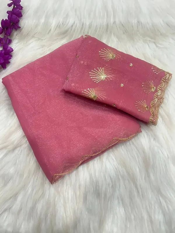 Light_Pink_Star_Georgette_Embroidered_Saree_For_Women