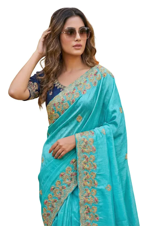 Blue_Star_Georgette_Embellished_Border_Saree_For_Women