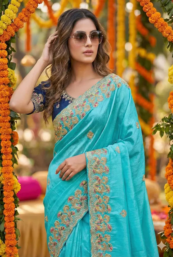 Blue_Star_Georgette_Embellished_Border_Saree_For_Women