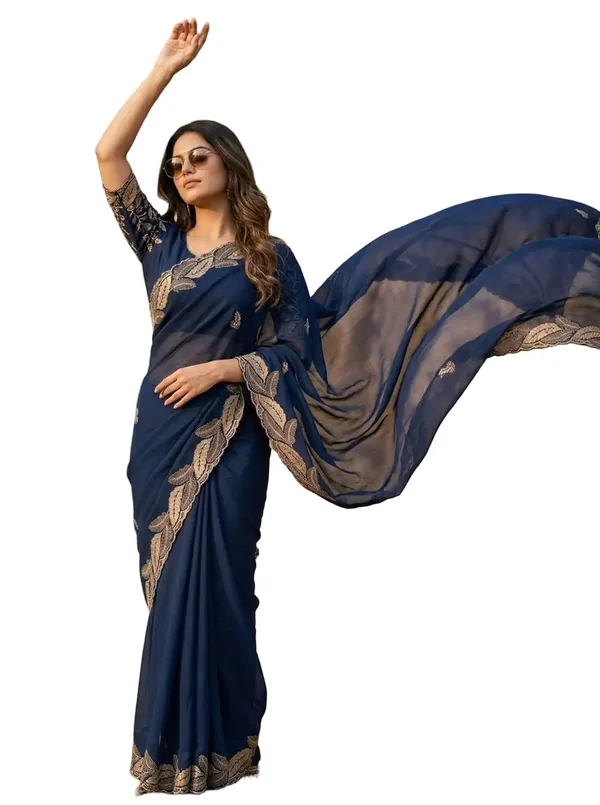 Blue_Star_Georgette_Temple_Border_Saree_For_Women