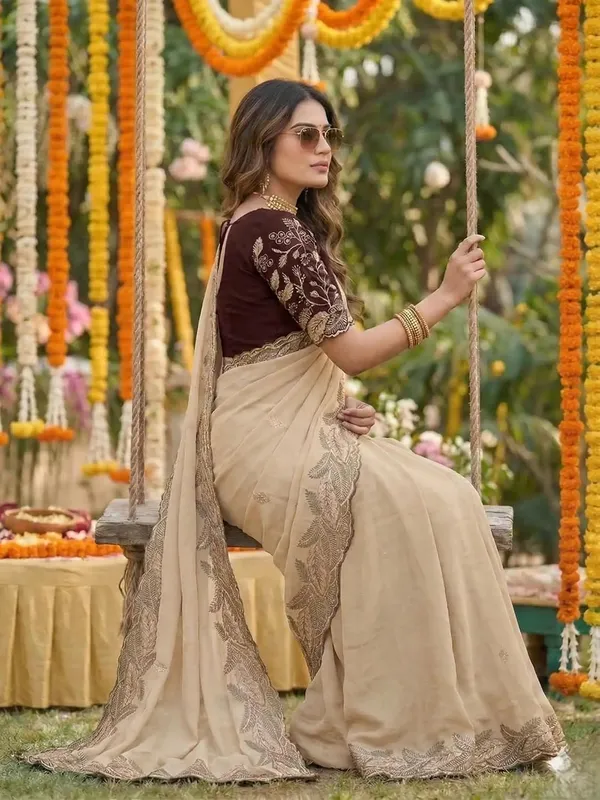 Chiku_Star_Georgette_Temple_Border_Saree_For_Women