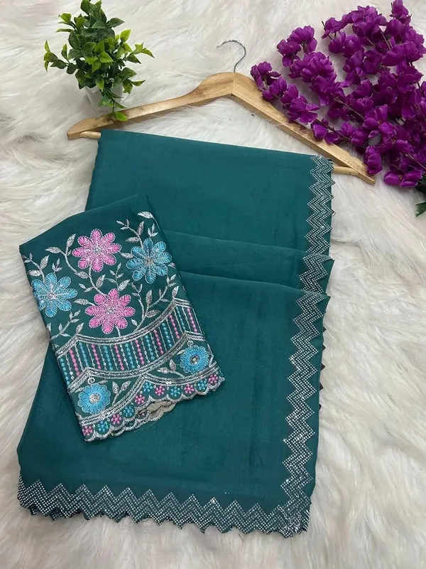 Blue_Star_Georgette_Embroidered_Saree_For_Women