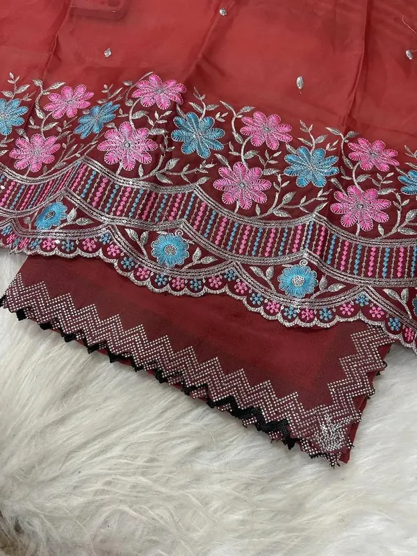 Maroon_Star_Georgette_Embroidered_Saree_For_Women