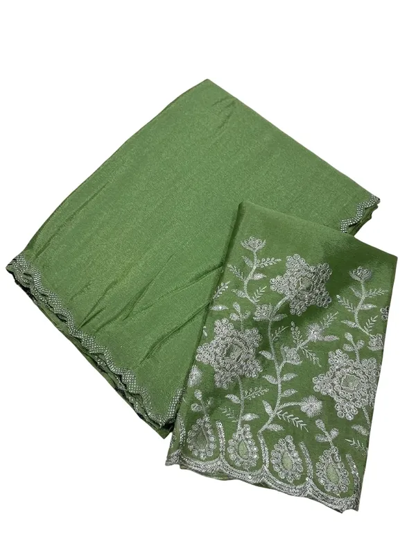 Green_Star_Georgette_Embellished_Border_Saree_For_Women