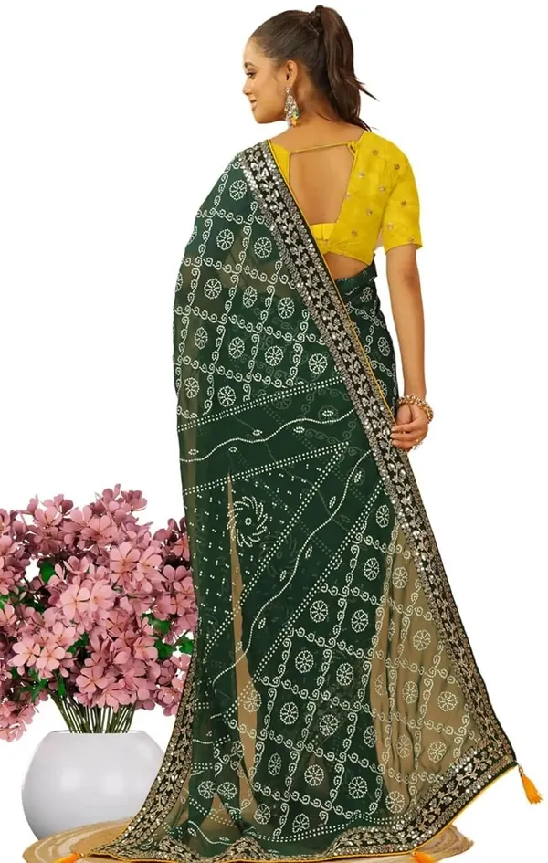 Green_Star_Georgette_Bandhani_Saree_For_Women