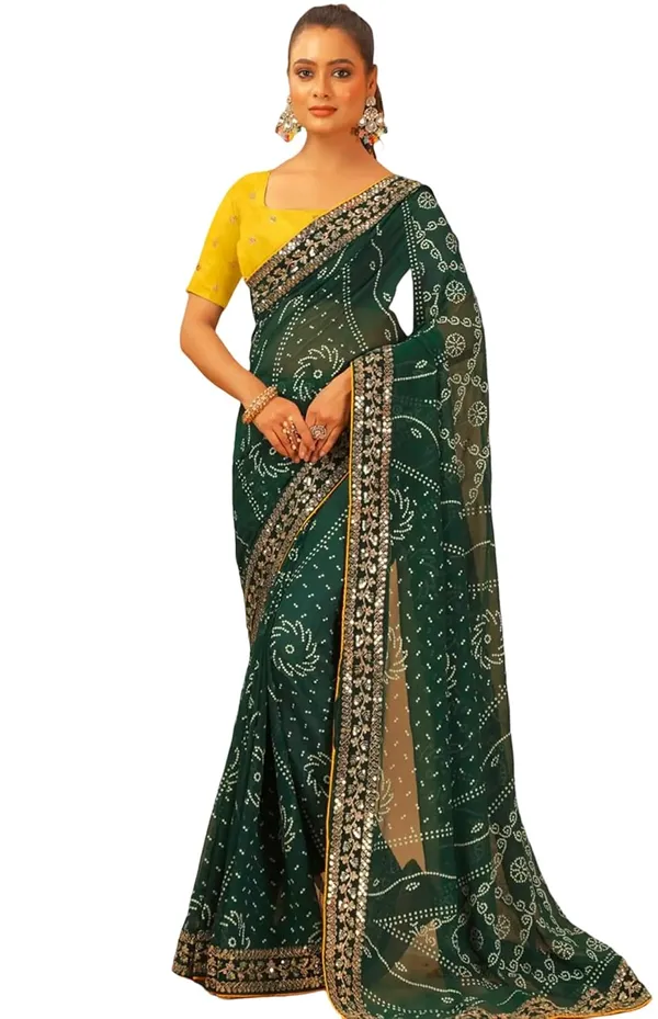 Green_Star_Georgette_Bandhani_Saree_For_Women