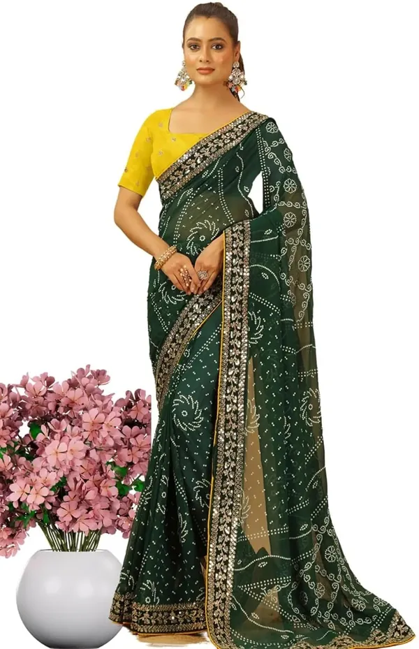 Green_Star_Georgette_Bandhani_Saree_For_Women