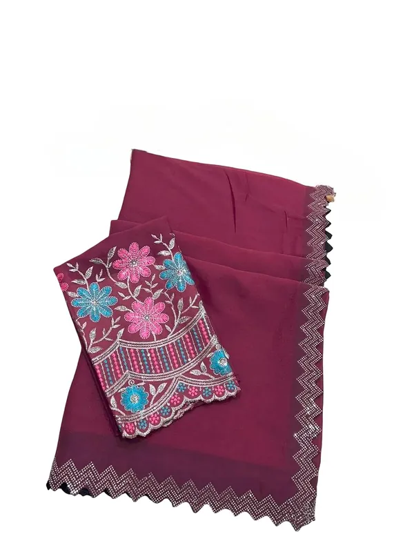 Pink_Star_Georgette_Embroidered_Saree_For_Women