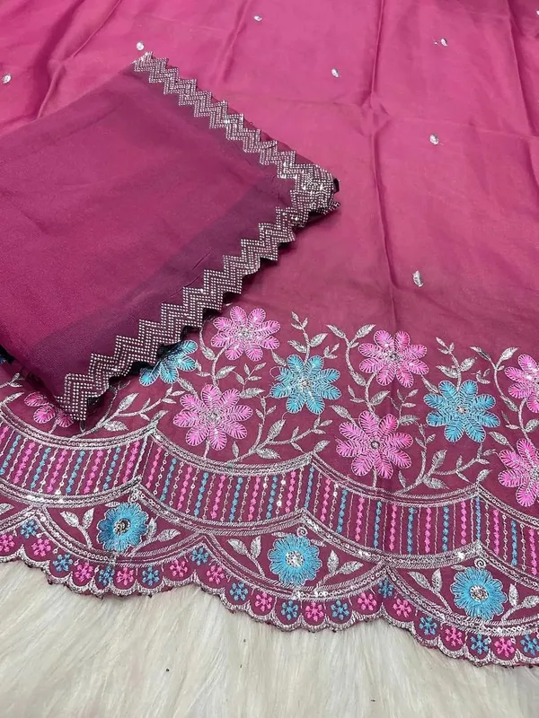 Pink_Star_Georgette_Embroidered_Saree_For_Women