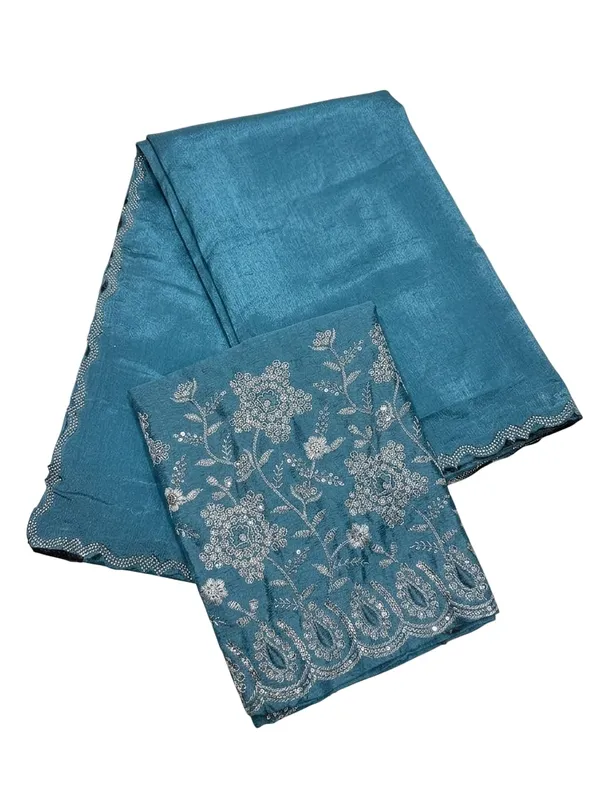 Blue_Star_Georgette_Embellished_Border_Saree_For_Women