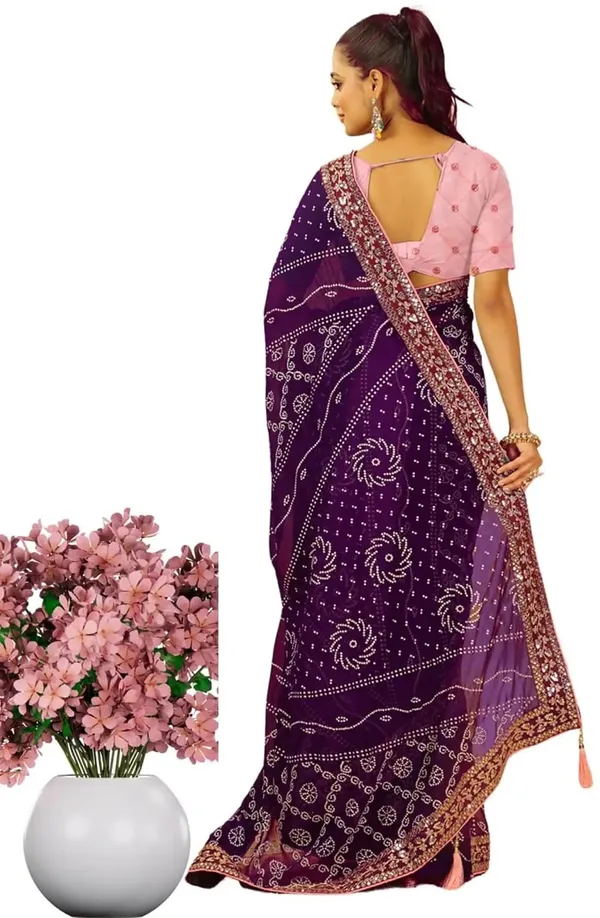 Wine_Star_Georgette_Bandhani_Saree_For_Women