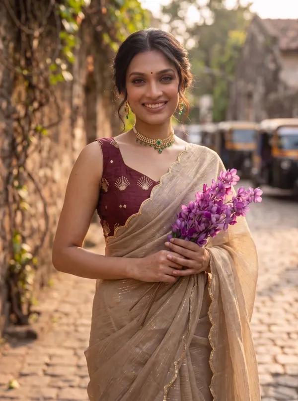Chikumaroon_Star_Georgette_Embroidered_Saree_For_Women