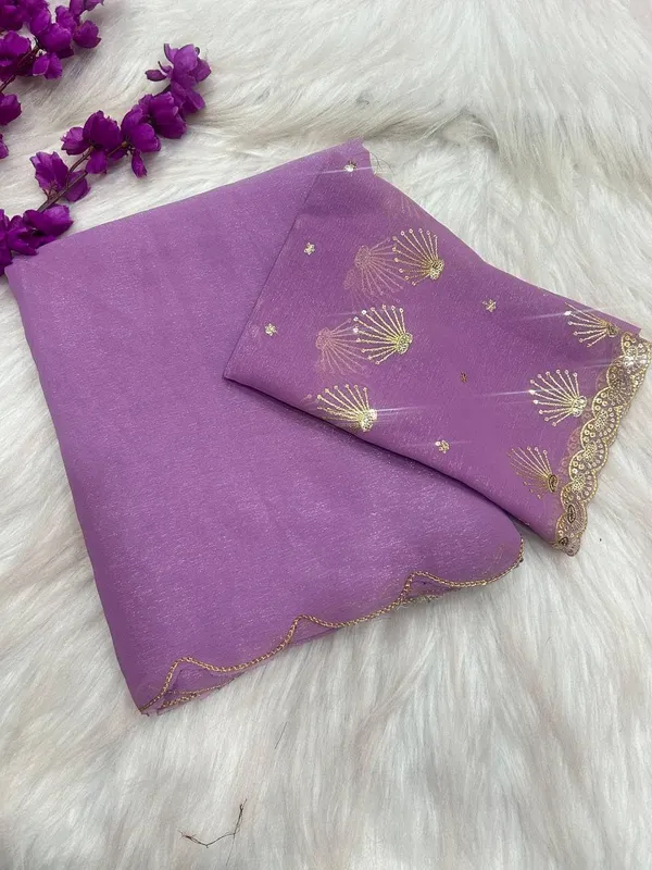 Lavender_Star_Georgette_Embroidered_Saree_For_Women