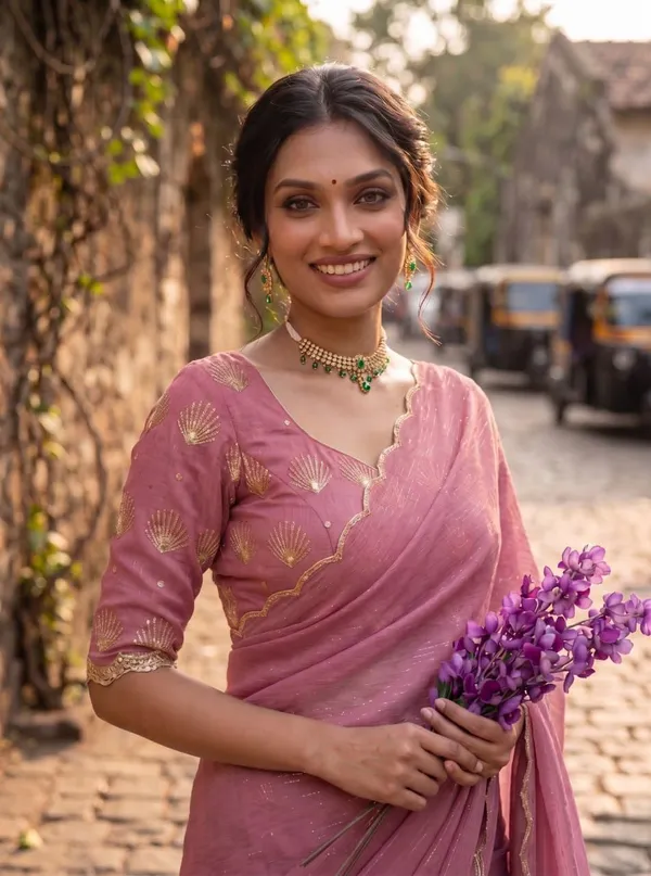 Pink_Star_Georgette_Embroidered_Saree_For_Women