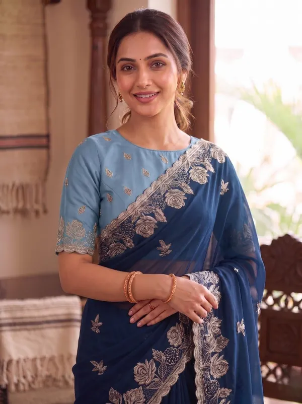 Blue_Star_Georgette_Saree_For_Women