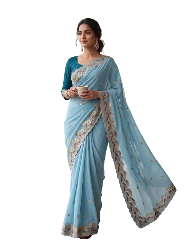Blue_Star_Georgette_Embroidered_Saree_For_Women