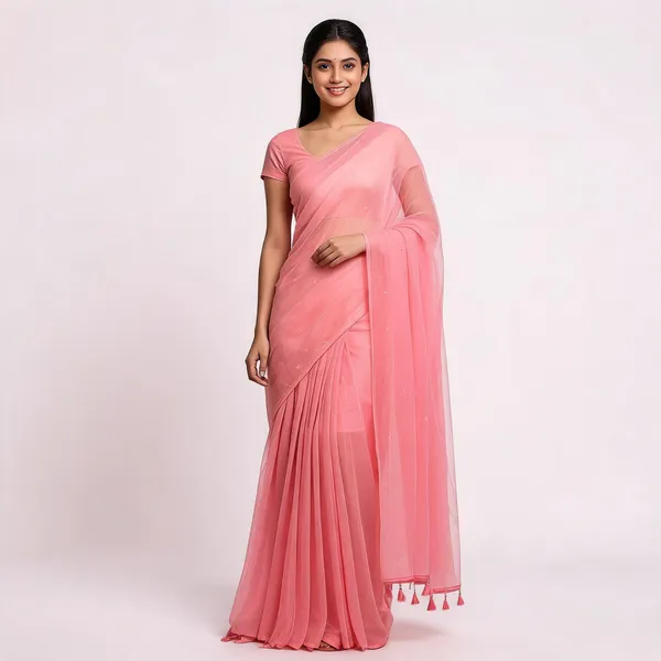 Pink_Star_Georgette_Printed_Saree_For_Women