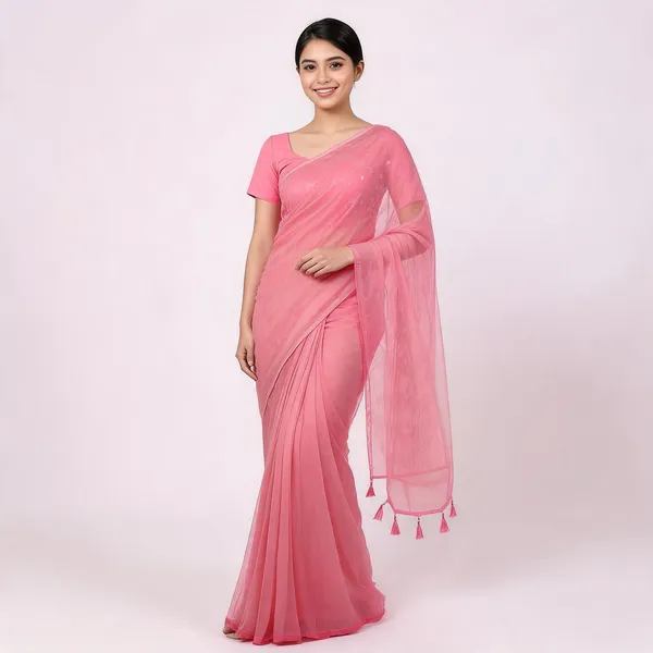 Pink_Star_Georgette_Printed_Saree_For_Women