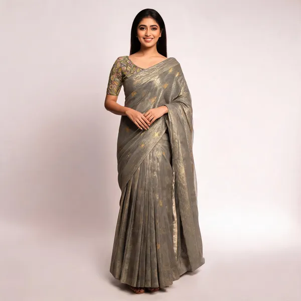 Grey_Star_Georgette_Embroidered_Saree_For_Women