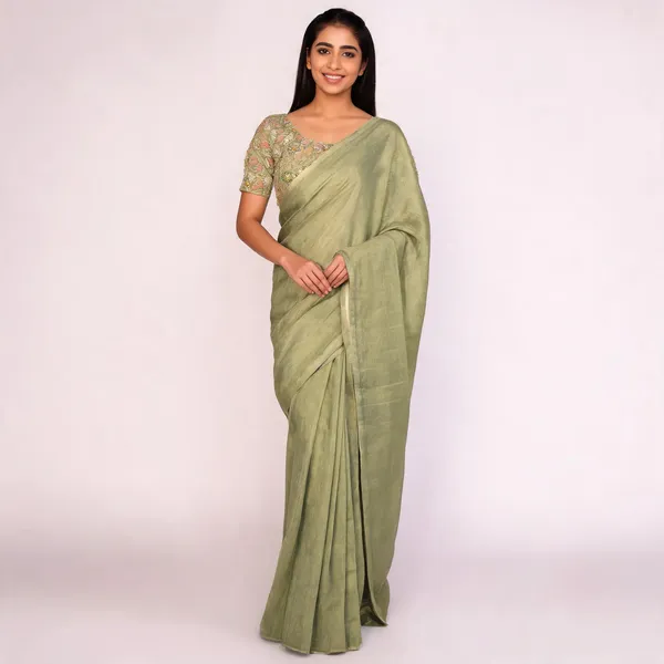 Green_Star_Georgette_Self_Design_Embroidered_Saree_For_Women