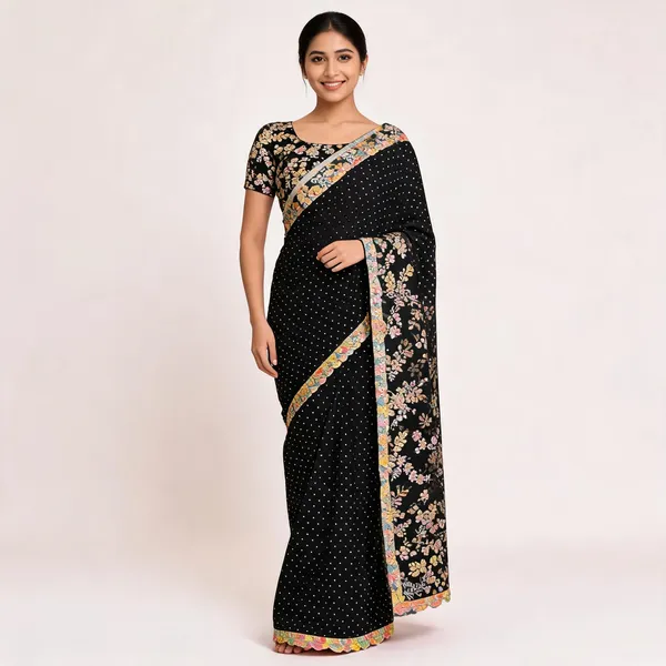 Black_Star_Georgette_Embroidered_Bollywood_Saree_For_Women