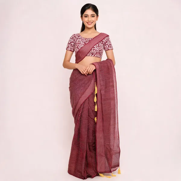 Maroon_Star_Georgette_Embroidered_Saree_For_Women