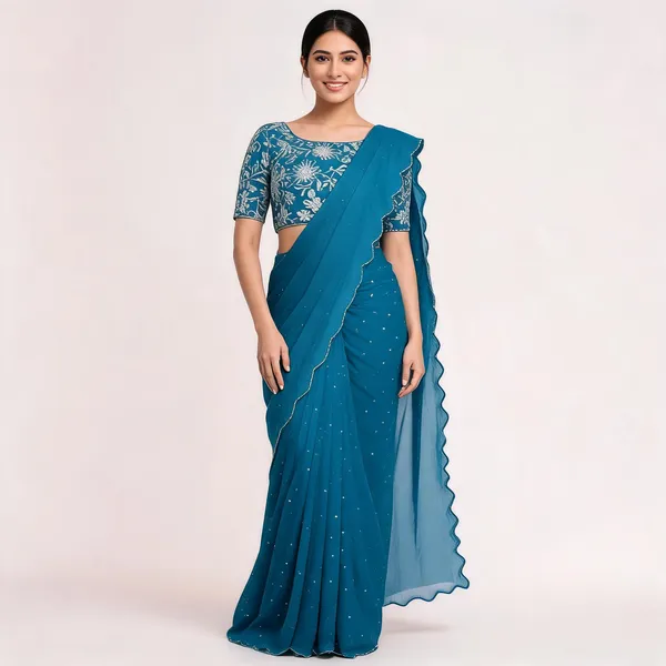 Blue_Star_Georgette_Embroidered_Saree_For_Women