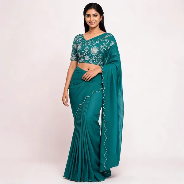 Green_Star_Georgette_Embroidered_Saree_For_Women