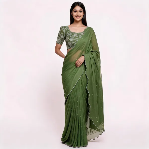 Light_Green_Star_Georgette_Embroidered_Saree_For_Women