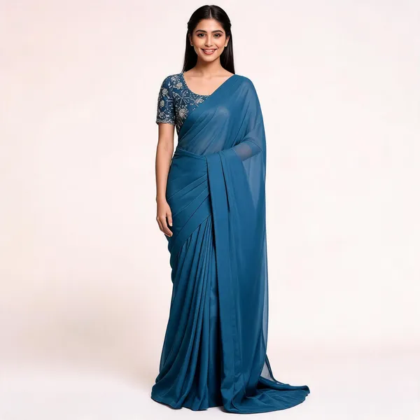 Blue_Star_Georgette_Embroidered_Saree_For_Women