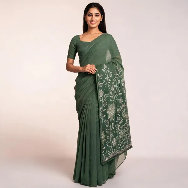 Light_Green_Star_Georgette_Embroidered_Saree_For_Women