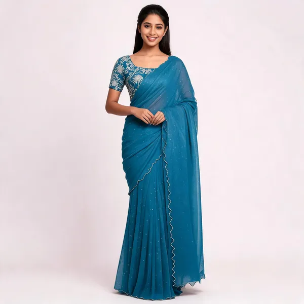 Blue_Star_Georgette_Saree_For_Women