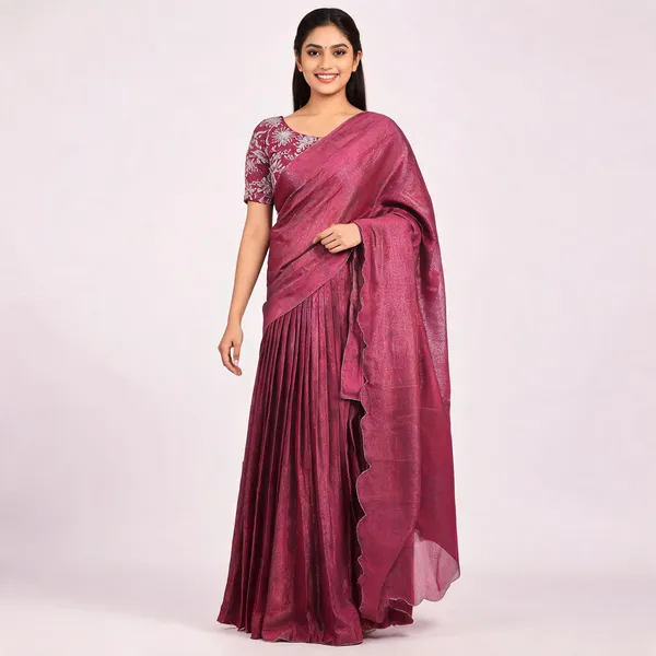 Pink_Star_Georgette_Saree_For_Women