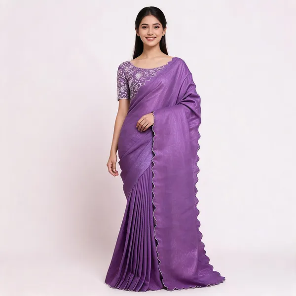 Purple_Star_Georgette_Embroidered_Saree_For_Women
