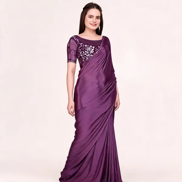 Purple_Star_Georgette_Embroidered_Saree_For_Women