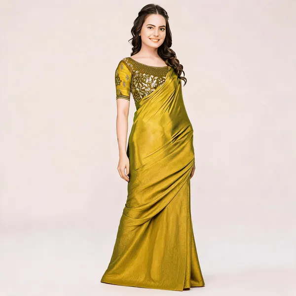 Yellow_Star_Georgette_Embroidered_Saree_For_Women