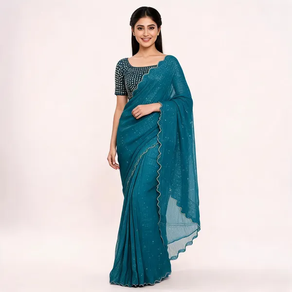 Blue_Star_Georgette_Embroidered_Embellished_Saree_For_Women