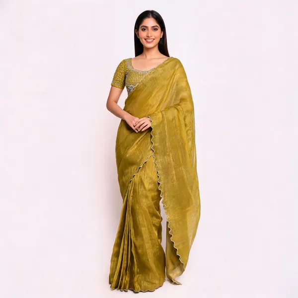 Yellow_Star_Georgette_Embroidered_Embellished_Saree_For_Women