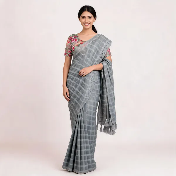 Grey_Star_Georgette_Embroidered_Saree_For_Women