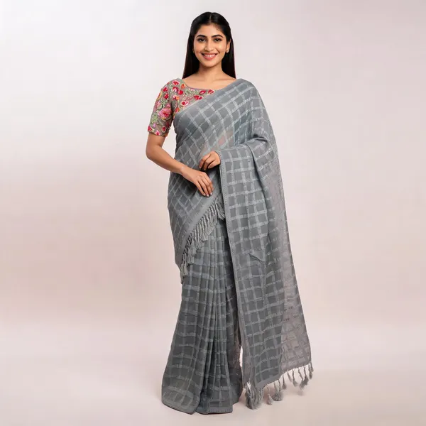 Grey_Star_Georgette_Embroidered_Saree_For_Women