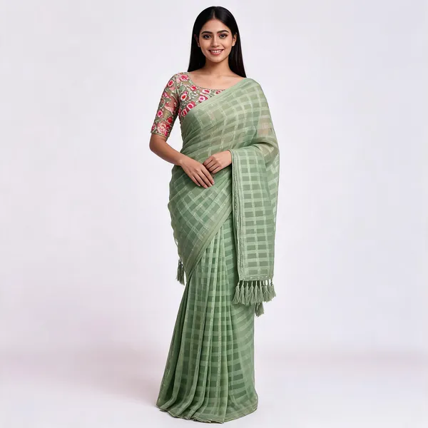 Light_Green_Star_Georgette_Embroidered_Saree_For_Women