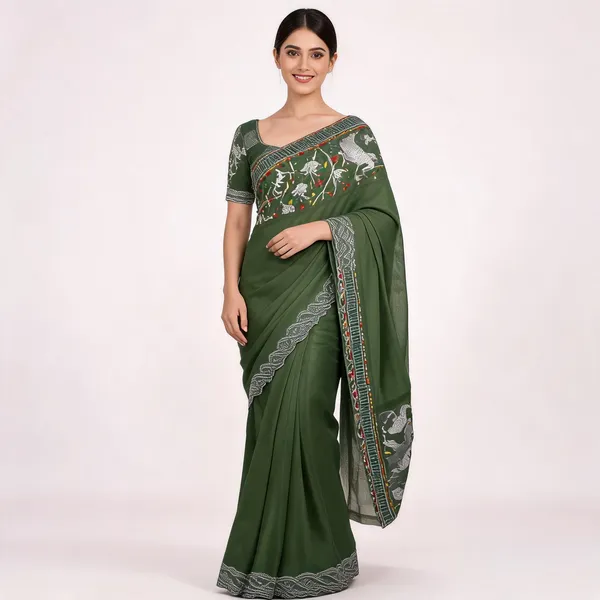Green_Star_Georgette_Woven_Embroidered_Saree_For_Women