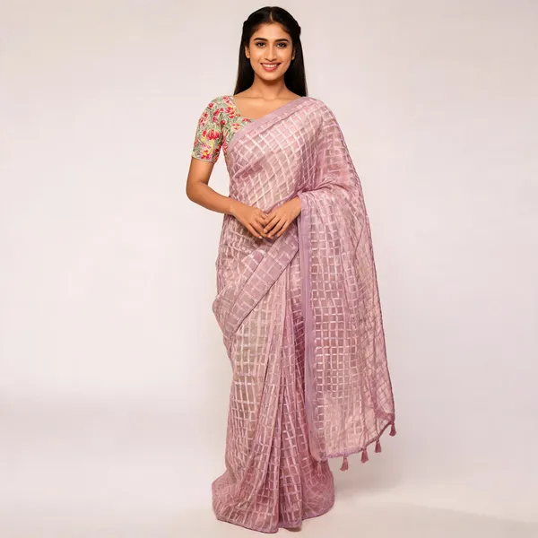 Purple_Star_Georgette_Striped_Self_Design_Saree_For_Women