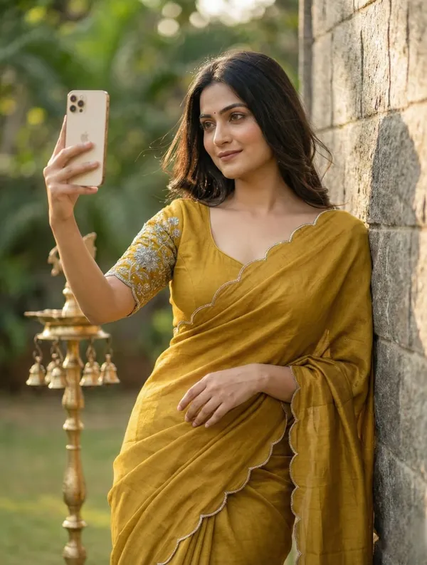 Yellow_Star_Georgette_Solid_Saree_For_Women