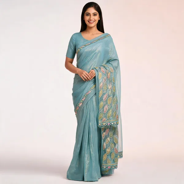 Blue_Star_Georgette_Embellished_Saree_For_Women