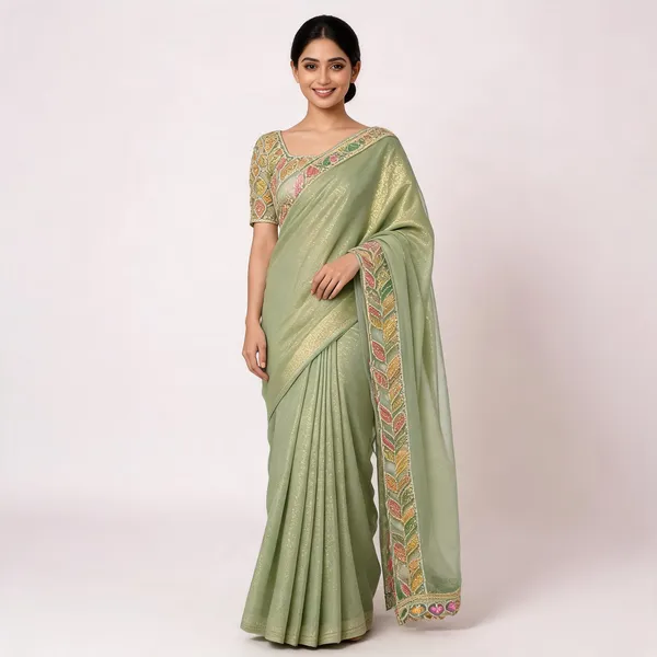 Green_Star_Georgette_Embellished_Saree_For_Women