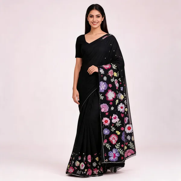 Black_Star_Georgette_Saree_For_Women