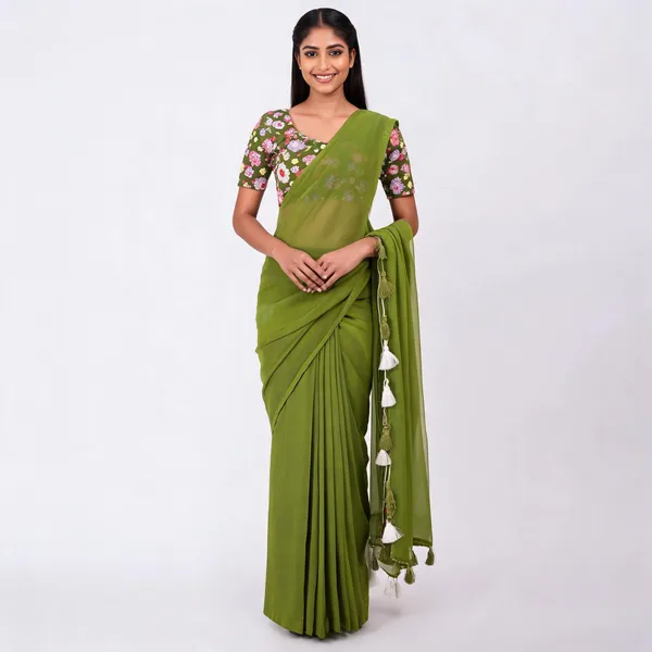 Green_Star_Georgette_Solid_Bollywood_Saree_For_Women