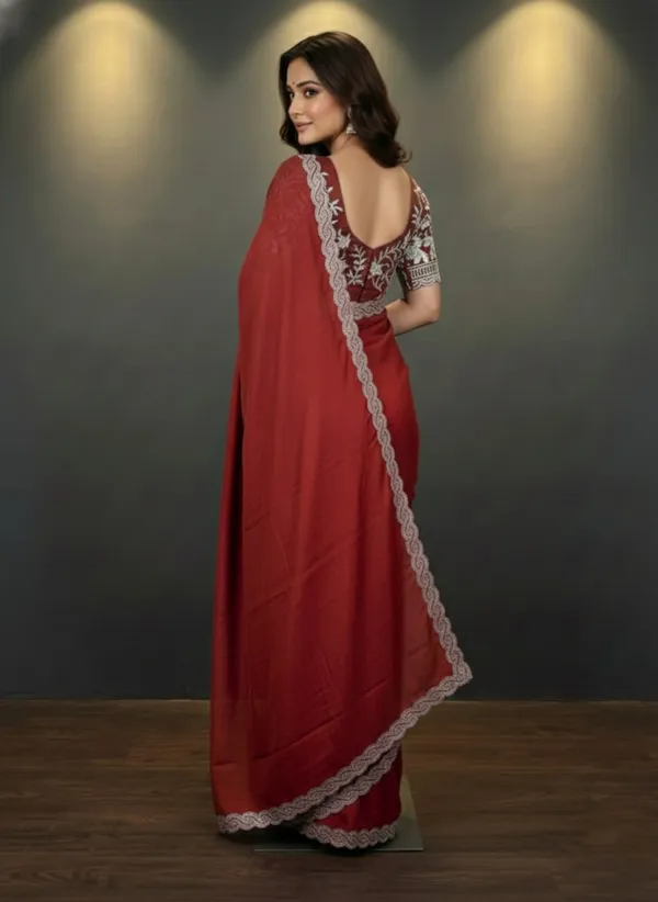 Maroon_Star_Georgette_Embroidered_Saree_For_Women