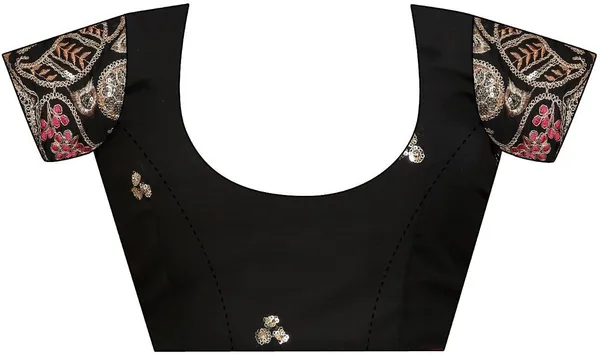 Black_Star_Georgette_Embroidered_Self_Design_Saree_For_Women